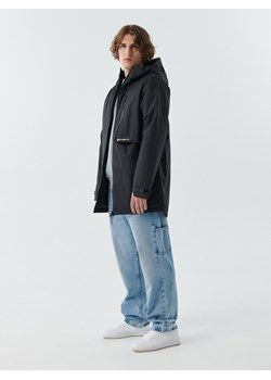 Cropp - Płaszcz z kapturem - czarny ze sklepu Cropp w kategorii Kurtki męskie - zdjęcie 143052367