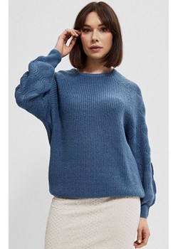 Sweter oversize 3907, Kolor niebieski, Rozmiar L, Moodo ze sklepu Primodo w kategorii Swetry damskie - zdjęcie 143064309