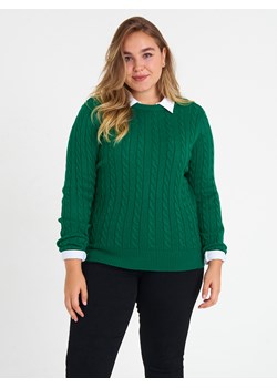 GATE Sweter z plecionym wzorem plus size 44 ze sklepu gateshop w kategorii Swetry damskie - zdjęcie 143090478