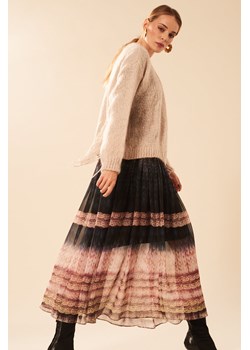 Granatowa maxi spódnica we wzory Rayana ze sklepu Lidia Kalita w kategorii Spódnice - zdjęcie 143092508