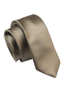 Krawat (Śledź) Męski 5 cm, Brązowy, Wąski, Gładki -ALTIES KRALTStani0788 ze sklepu JegoSzafa.pl w kategorii Krawaty - zdjęcie 143181626