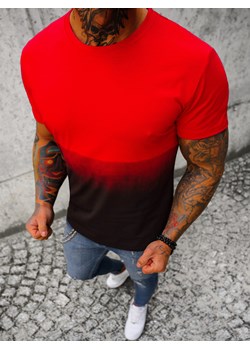 T-Shirt męski czerwony OZONEE JS/8T93/18Z ze sklepu ozonee.pl w kategorii T-shirty męskie - zdjęcie 143182329