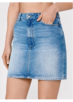 Simple Spódnica jeansowa SDDJ004 Niebieski Regular Fit ze sklepu Modivo_marki_wlasne w kategorii Spódnice - zdjęcie 143227299