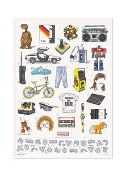 Luckies of London grafika ścienna 80s Icons ze sklepu ANSWEAR.com w kategorii Skarpetki męskie - zdjęcie 143235029