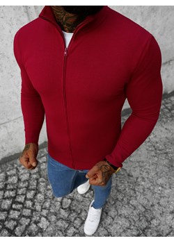 Sweter męski rozpinany bordowy OZONEE NB/MM6004/7 ze sklepu ozonee.pl w kategorii Swetry męskie - zdjęcie 143302776