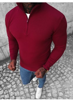 Sweter męski bordowy OZONEE NB/MM6007/7 ze sklepu ozonee.pl w kategorii Swetry męskie - zdjęcie 143302819