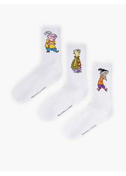 Cropp - 3 pack skarpet Ed, Edd i Eddy - biały ze sklepu Cropp w kategorii Skarpetki męskie - zdjęcie 143309547