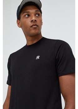 47 brand t-shirt bawełniany MLB New York Yankees kolor czarny gładki BB017TEMBRT562256JK ze sklepu ANSWEAR.com w kategorii T-shirty męskie - zdjęcie 143335126