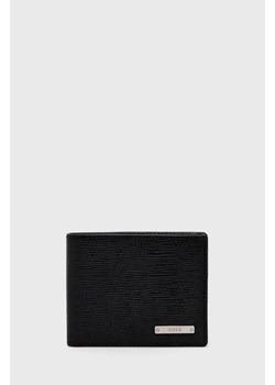 BOSS portfel skórzany męski kolor czarny 50470472 ze sklepu ANSWEAR.com w kategorii Portfele męskie - zdjęcie 143380898