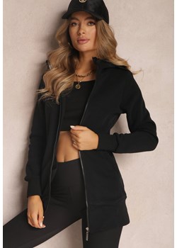 Czarna Bluza z Kapturem Długa Chun ze sklepu Renee odzież w kategorii Bluzy damskie - zdjęcie 143382508