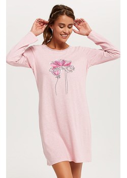 Hoja koszula nocna z długim rękawem, Kolor różowy-melanż, Rozmiar S, Italian Fashion ze sklepu Intymna w kategorii Koszule nocne - zdjęcie 143415108