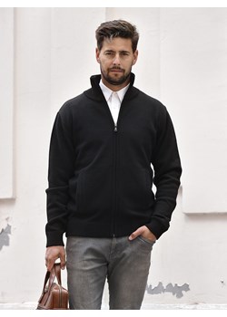 Sweter męski rozpinany z kieszeniami Paweł (duży)- czarny - 3XL ze sklepu Swetry Lasota w kategorii Swetry męskie - zdjęcie 143425576