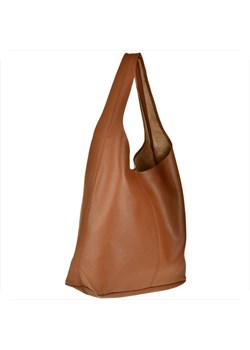 Torebka worek skórzana brąz camel shopper ze sklepu melon.pl w kategorii Torby Shopper bag - zdjęcie 143448946