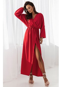 Długa sukienka maxi czerwona Anisa 328, Kolor czerwony, Rozmiar uniwersalny, Ivon ze sklepu Primodo w kategorii Sukienki - zdjęcie 143465098