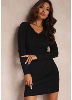 Czarna Sukienka Dzianinowa Pimlacui ze sklepu Renee odzież w kategorii Sukienki - zdjęcie 143480978