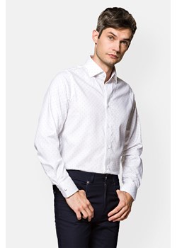 Koszula Biała z Nadrukiem Denny ze sklepu Lancerto S.A. w kategorii Koszule męskie - zdjęcie 143562218