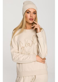 Czapka beanie z haftem MOE GIRL PIASKOWY M709, Kolor piaskowy, Rozmiar uniwersalny, MOE ze sklepu Primodo w kategorii Czapki zimowe damskie - zdjęcie 143566429