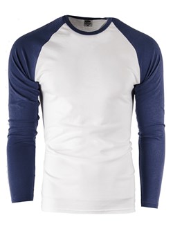 Bluza męska bez kaptura baseball long granat ze sklepu Risardi w kategorii Bluzy męskie - zdjęcie 143583235