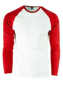 Bluza męska bez kaptura baseball long czerwona ze sklepu Risardi w kategorii Bluzy męskie - zdjęcie 143583237