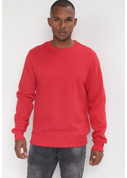 Czerwona Bluza z Polarem na Podszewce Metinna ze sklepu Born2be Odzież w kategorii Bluzy męskie - zdjęcie 143588178