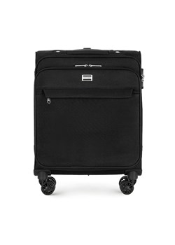 Mała walizka miękka jednokolorowa czarna ze sklepu WITTCHEN w kategorii Walizki - zdjęcie 143589275