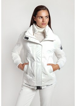 Biała, puchowa, błyszcząca kurtka z naturalnym puchem ze sklepu Molton w kategorii Kurtki damskie - zdjęcie 143630425