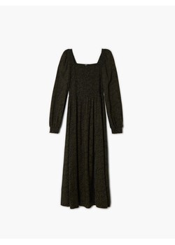 Cropp - Wzorzysta sukienka midi - Zielony ze sklepu Cropp w kategorii Sukienki - zdjęcie 143653818