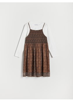 Reserved - Sukienka z bluzką - Beżowy ze sklepu Reserved w kategorii Komplety dziewczęce - zdjęcie 143658335