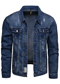 Kurtka męska jeans granatowa Recea ze sklepu Recea.pl w kategorii Kurtki męskie - zdjęcie 143664695