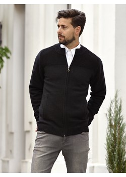 Sweter męski rozpinany Grzegorz - czarny melanż - M ze sklepu Swetry Lasota w kategorii Swetry męskie - zdjęcie 143667825