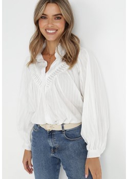 Biała Koszula Oversize Megona ze sklepu Born2be Odzież w kategorii Koszule damskie - zdjęcie 143700515