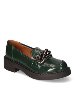 Mokasyny Gamis 6060/T17 Ciemne zielone naplak ze sklepu Arturo-obuwie w kategorii Mokasyny damskie - zdjęcie 143709465