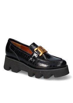 Mokasyny Karino 4186/126-P Czarne tłoczona lico ze sklepu Arturo-obuwie w kategorii Mokasyny damskie - zdjęcie 143709829