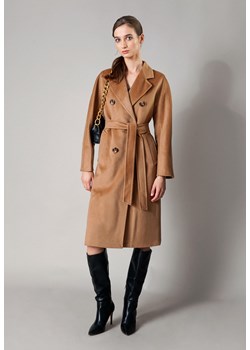Camelowy dwurzędowy płaszcz 100% wełna ze sklepu Molton w kategorii Płaszcze damskie - zdjęcie 143713637