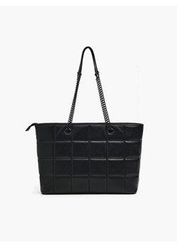 Cropp - Czarna pikowana shopperka - czarny ze sklepu Cropp w kategorii Torby Shopper bag - zdjęcie 143735798