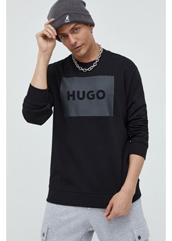 Hugo bluza bawełniana 50467944 męska kolor czarny z nadrukiem 50467944 ze sklepu ANSWEAR.com w kategorii Bluzy męskie - zdjęcie 143757977