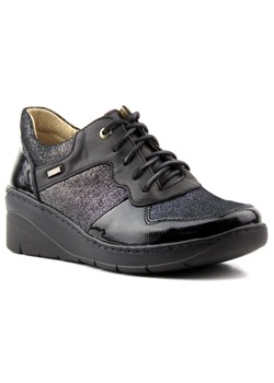 Sneakersy damskie ze skóry naturalnej - Helios Komfort 347, czarne 7 ze sklepu ulubioneobuwie w kategorii Półbuty damskie - zdjęcie 143759719