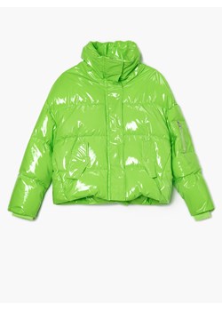 Cropp - Neonowa pikowana kurtka puffer - zielony ze sklepu Cropp w kategorii Kurtki damskie - zdjęcie 143765806