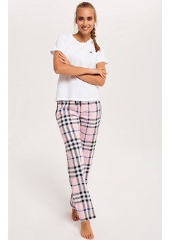 Spodnie damskie z długimi nogawkami Josmi, Kolor różowy-wzór, Rozmiar S, Italian Fashion ze sklepu Intymna w kategorii Piżamy damskie - zdjęcie 143779325
