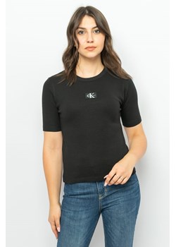 t-shirt damski calvin klein jeans j20j218331 czarny ze sklepu Royal Shop w kategorii Bluzki damskie - zdjęcie 143798146