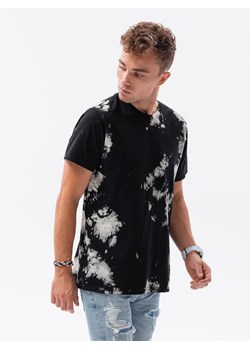 T-shirt męski bawełniany TIE DIY - czarny S1626 ze sklepu ombre w kategorii T-shirty męskie - zdjęcie 143804639
