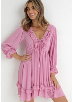 Różowa Sukienka Dorylia ze sklepu Born2be Odzież w kategorii Sukienki - zdjęcie 143808669