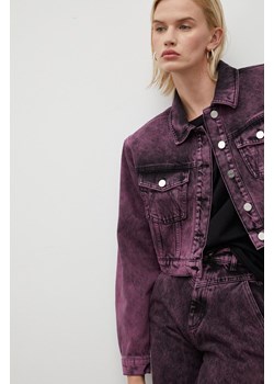 Gestuz kurtka jeansowa damska kolor fioletowy przejściowa ze sklepu ANSWEAR.com w kategorii Kurtki damskie - zdjęcie 143816226