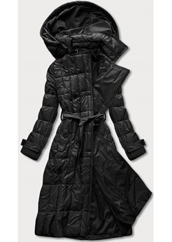 Klasyczny płaszcz pikowany damski czarna (ag2-j83) ze sklepu goodlookin.pl w kategorii Kurtki damskie - zdjęcie 143822985