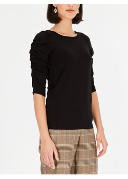 Czarna bluzka z marszczeniami L'AF Romee ze sklepu Eye For Fashion w kategorii Bluzki damskie - zdjęcie 143823966