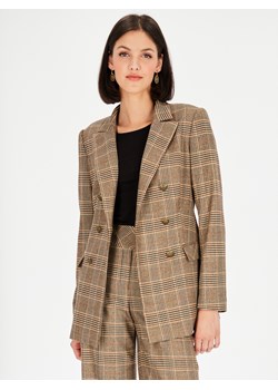 Marynarka w brązową kratę L'AF Pegi ze sklepu Eye For Fashion w kategorii Marynarki damskie - zdjęcie 143823968