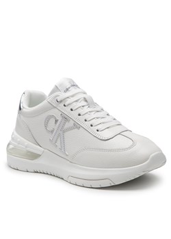 Sneakersy Calvin Klein Jeans - Sporty Runner Comfair Laceup YW0YW00794 White/Silver ze sklepu eobuwie.pl w kategorii Buty sportowe damskie - zdjęcie 143842129