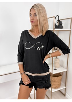bluzka berni czarna one size ze sklepu UBRA w kategorii Bluzki damskie - zdjęcie 144089847