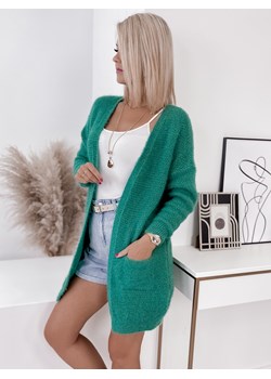 kardigan cozy zielony uni ze sklepu UBRA w kategorii Swetry damskie - zdjęcie 144090056