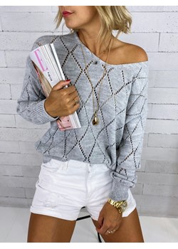 sweter xada jasnoszary one size ze sklepu UBRA w kategorii Swetry damskie - zdjęcie 144092186